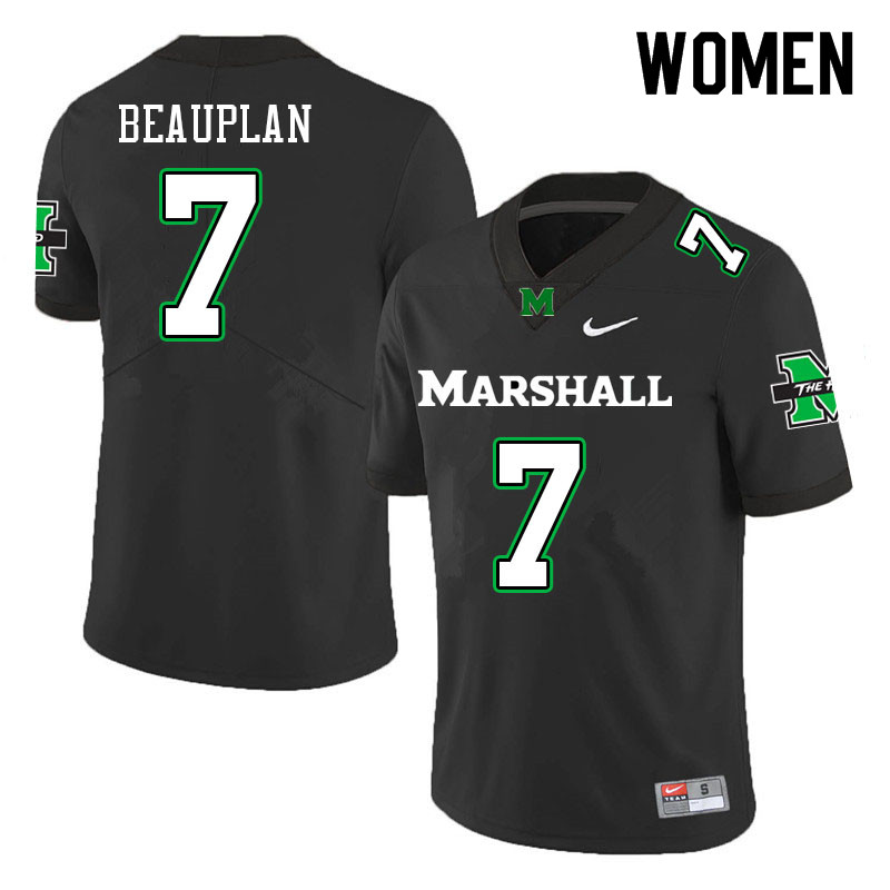 Women #7 Abraham Beauplan Marshall Thundering Herd College Football Jerseys Sale-Black
